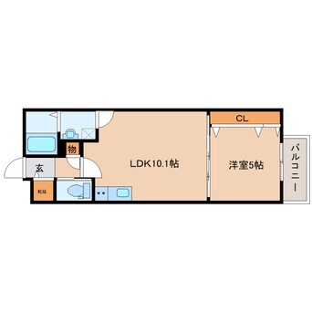 間取図 近鉄橿原線/近鉄郡山駅 徒歩3分 2階 建築中