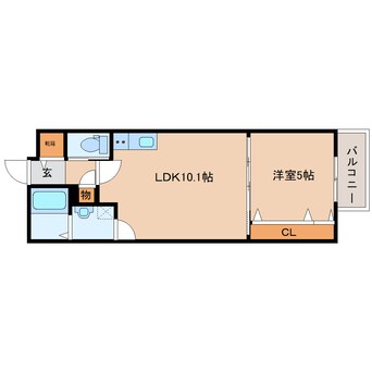 間取図 近鉄橿原線/近鉄郡山駅 徒歩3分 3階 建築中