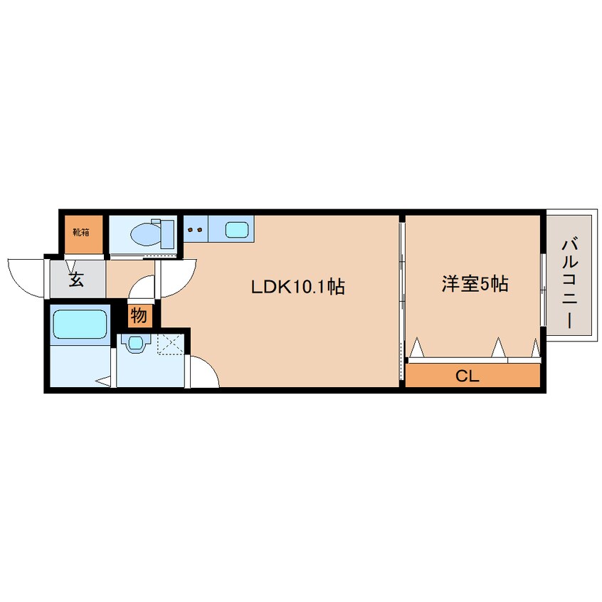 間取図 近鉄橿原線/近鉄郡山駅 徒歩3分 3階 建築中