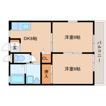 間取図 近鉄橿原線/筒井駅 徒歩11分 2階 築20年