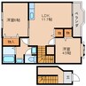近鉄橿原線/尼ケ辻駅 徒歩15分 2階 築23年 2LDKの間取り