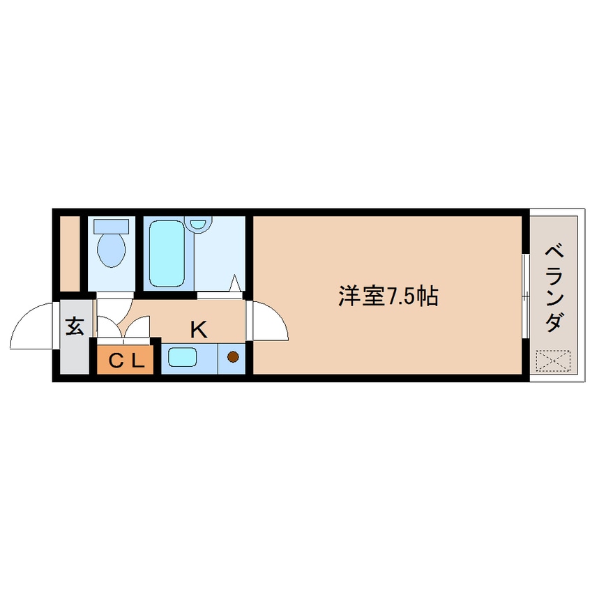 間取図 近鉄京都線/平城駅 徒歩6分 2階 築26年