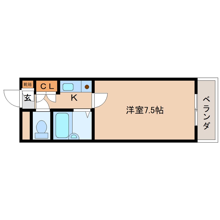 間取図 近鉄京都線/平城駅 徒歩6分 1階 築26年
