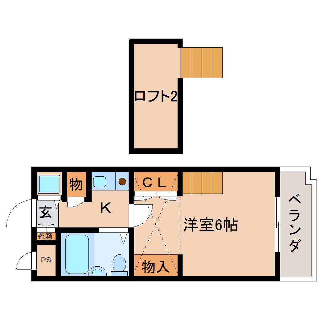 間取り図 近鉄難波線・奈良線/大和西大寺駅 徒歩5分 1階 築34年