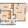近鉄難波線・奈良線/大和西大寺駅 徒歩15分 2階 築25年 2LDKの間取り