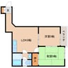 近鉄橿原線/西ノ京駅 徒歩14分 1階 築33年 2LDKの間取り