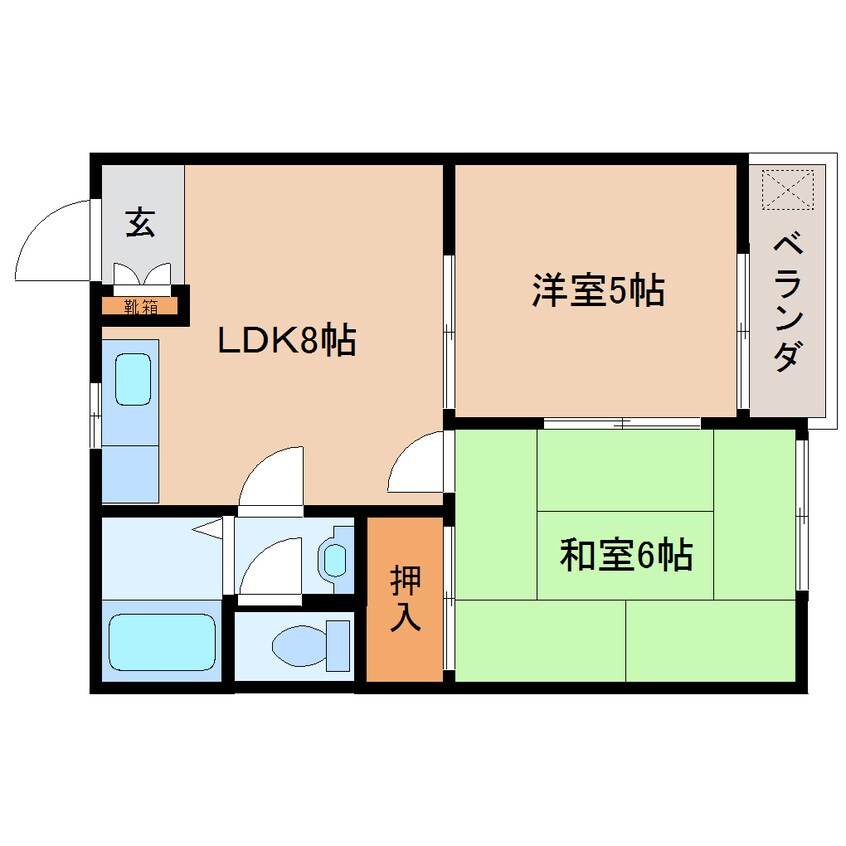 間取図 近鉄橿原線/西ノ京駅 徒歩14分 1階 築32年