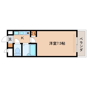 間取図 近鉄難波線・奈良線/大和西大寺駅 徒歩3分 2階 築27年