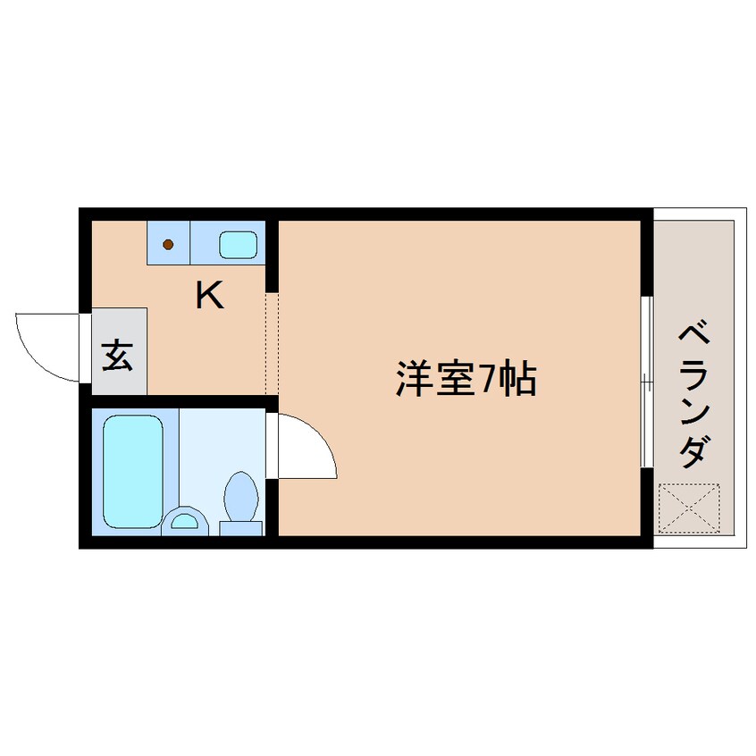 間取図 近鉄難波線・奈良線/大和西大寺駅 徒歩15分 4階 築33年