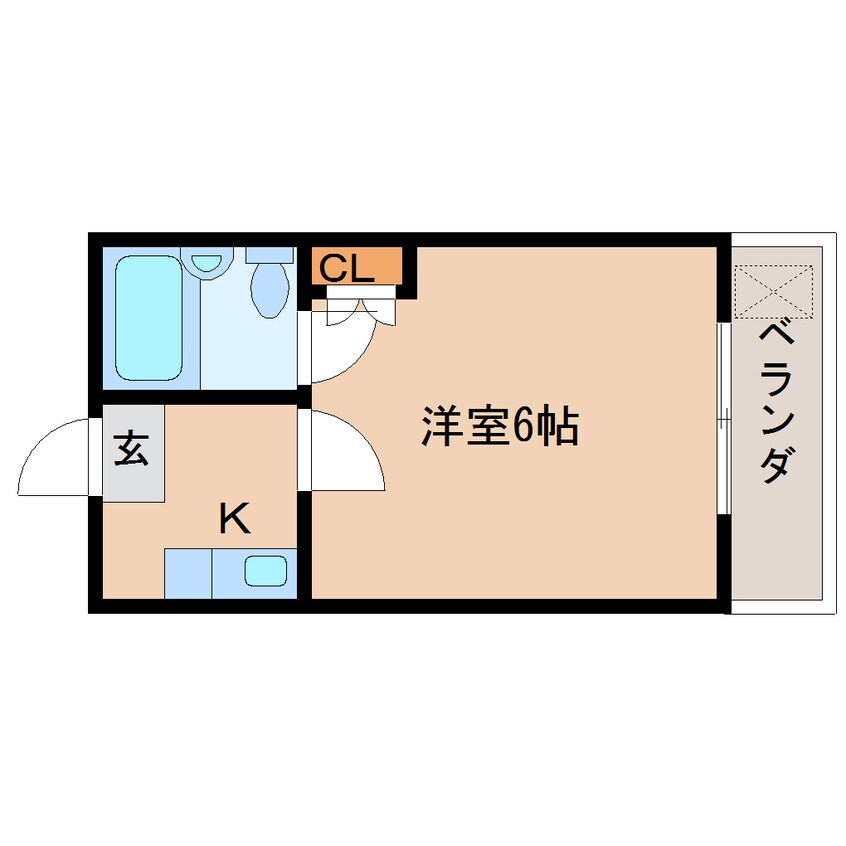 間取図 近鉄難波線・奈良線/大和西大寺駅 徒歩15分 3階 築33年