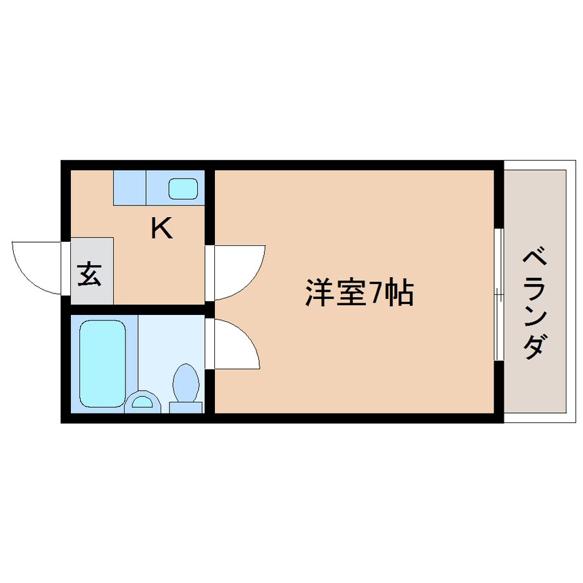 間取図 近鉄難波線・奈良線/大和西大寺駅 徒歩15分 4階 築33年