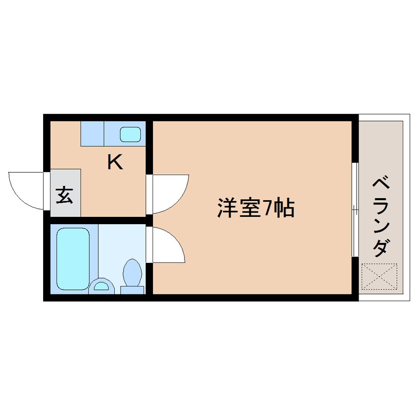 間取図 近鉄難波線・奈良線/大和西大寺駅 徒歩15分 3階 築33年