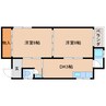 近鉄難波線・奈良線/菖蒲池駅 徒歩15分 1階 築50年 2DKの間取り