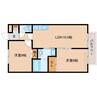近鉄難波線・奈良線/菖蒲池駅 徒歩14分 2階 築30年 2LDKの間取り