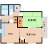近鉄京都線/新祝園駅 徒歩5分 1階 築23年 2DKの間取り