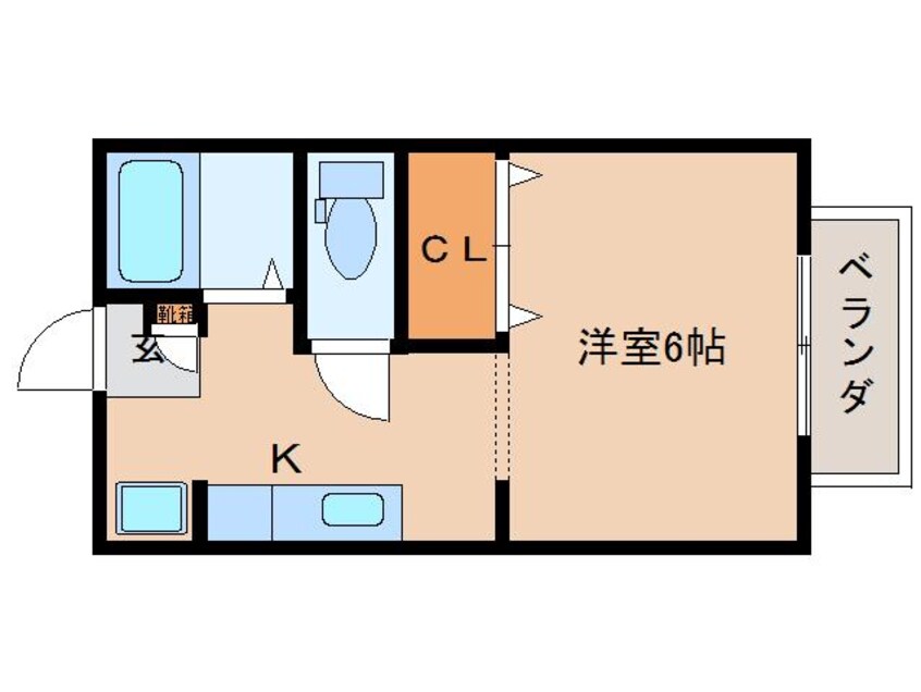 間取図 近鉄京都線/新祝園駅 徒歩2分 1階 築27年