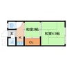 近鉄難波線・奈良線/大和西大寺駅 徒歩10分 2階 築50年 2Kの間取り
