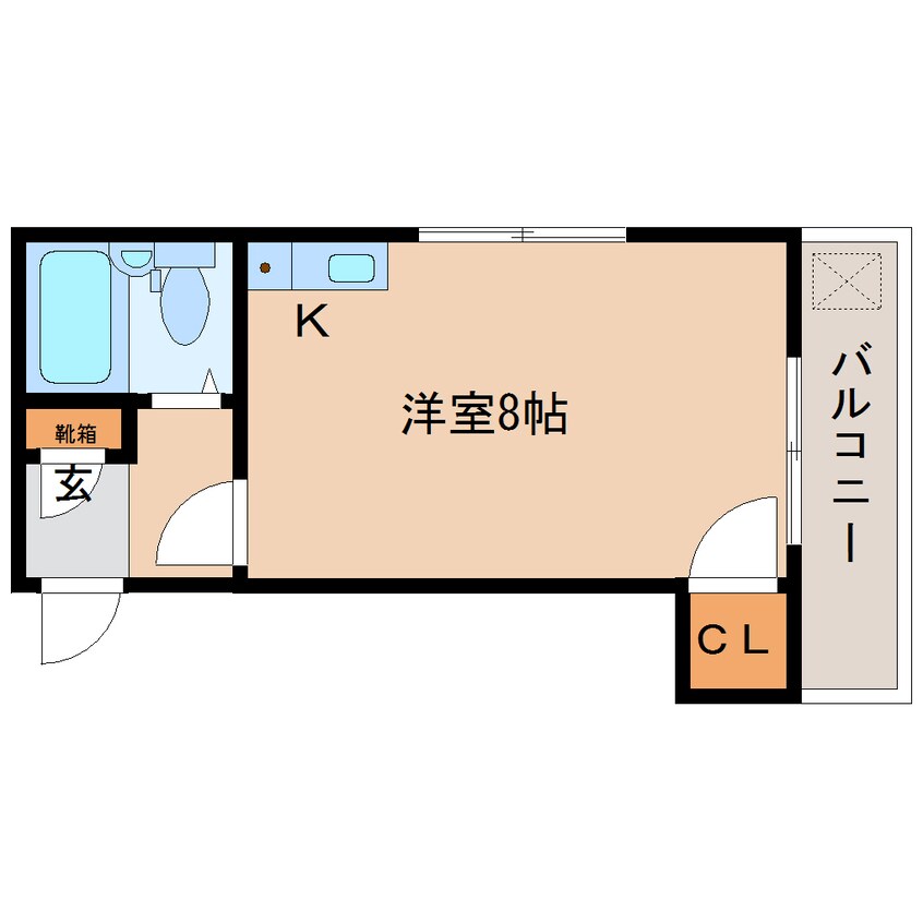 間取図 近鉄京都線/山田川駅 徒歩3分 1階 築29年