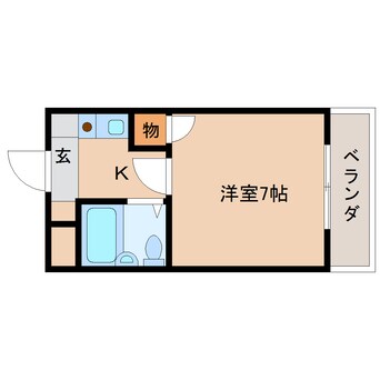 間取図 近鉄京都線/山田川駅 徒歩3分 4階 築29年