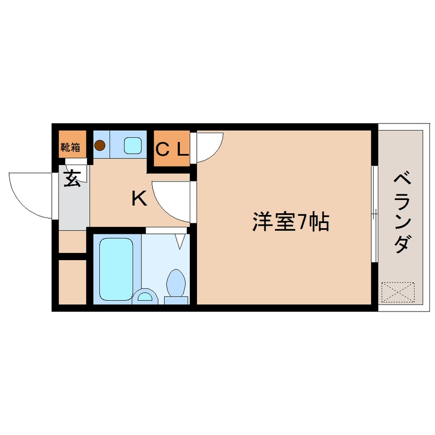 間取図 近鉄京都線/山田川駅 徒歩3分 4階 築29年