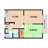 近鉄京都線/高の原駅 バス:5分:停歩6分 2階 築36年 2DKの間取り
