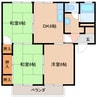 近鉄京都線/高の原駅 徒歩20分 1階 築30年 3DKの間取り