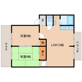 間取図 近鉄橿原線/西ノ京駅 徒歩17分 2階 築31年