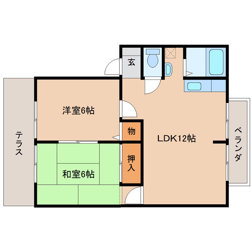 間取図 近鉄橿原線/西ノ京駅 徒歩17分 2階 築31年
