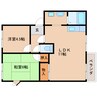近鉄京都線/高の原駅 バス:5分:停歩2分 2階 築35年 2LDKの間取り