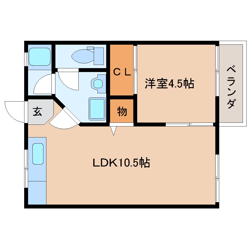 間取り図 近鉄京都線/大和西大寺駅 徒歩17分 2階 築50年