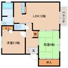 近鉄難波線・奈良線/大和西大寺駅 バス:10分:停歩3分 2階 築25年 2LDKの間取り
