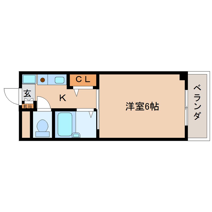 間取図 近鉄難波線・奈良線/菖蒲池駅 徒歩3分 5階 築26年