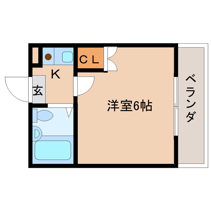 間取図 近鉄難波線・奈良線/大和西大寺駅 徒歩3分 2階 築34年