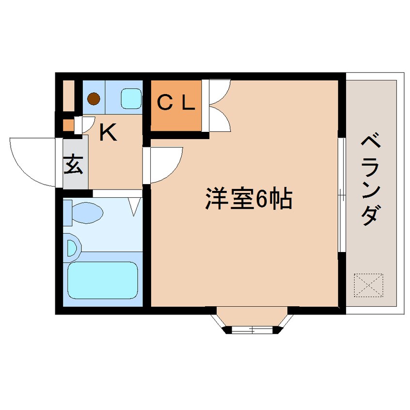 間取図 近鉄難波線・奈良線/大和西大寺駅 徒歩3分 2階 築34年