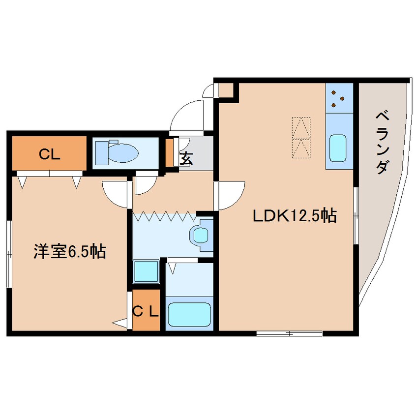 間取図 近鉄京都線/高の原駅 徒歩9分 1階 築22年