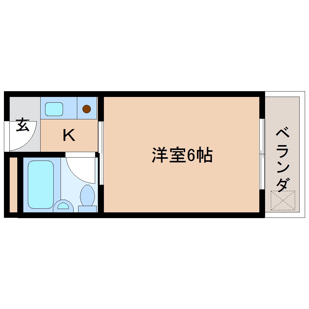 間取り図 近鉄難波線・奈良線/大和西大寺駅 徒歩5分 2階 築33年