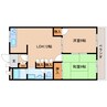 近鉄難波線・奈良線/大和西大寺駅 徒歩9分 3階 築25年 2LDKの間取り