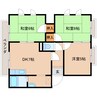 近鉄京都線/高の原駅 バス:10分:停歩6分 2階 築31年 3DKの間取り