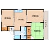 近鉄京都線/高の原駅 バス:5分:停歩3分 2階 築35年 3DKの間取り