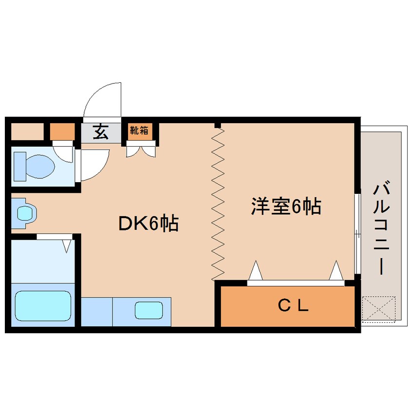 間取図 近鉄難波線・奈良線/大和西大寺駅 徒歩16分 2階 築32年