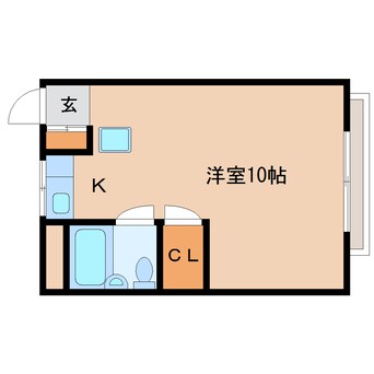 間取図 近鉄橿原線/西ノ京駅 徒歩5分 2階 築33年