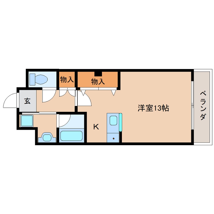 間取図 近鉄難波線・奈良線/大和西大寺駅 徒歩5分 3階 築53年