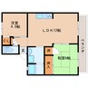 近鉄橿原線/西ノ京駅 徒歩17分 2階 築34年 2LDKの間取り