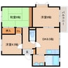 近鉄難波線・奈良線/大和西大寺駅 バス:6分:停歩4分 2階 築28年 3DKの間取り