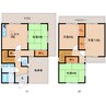 近鉄難波線・奈良線/菖蒲池駅 徒歩12分 1-2階 築30年 4LDKの間取り