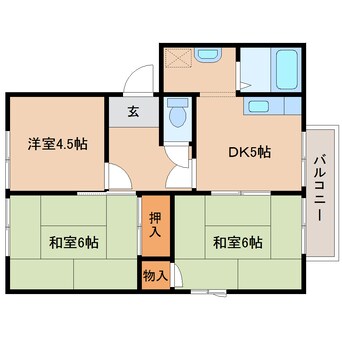 間取図 近鉄けいはんな線/学研奈良登美ケ丘駅 バス9分光台六丁目下車:停歩2分 1階 築30年