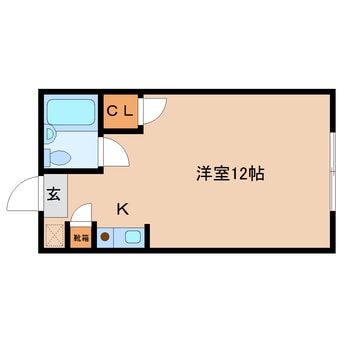 間取図 近鉄橿原線/尼ケ辻駅 徒歩8分 1階 築39年