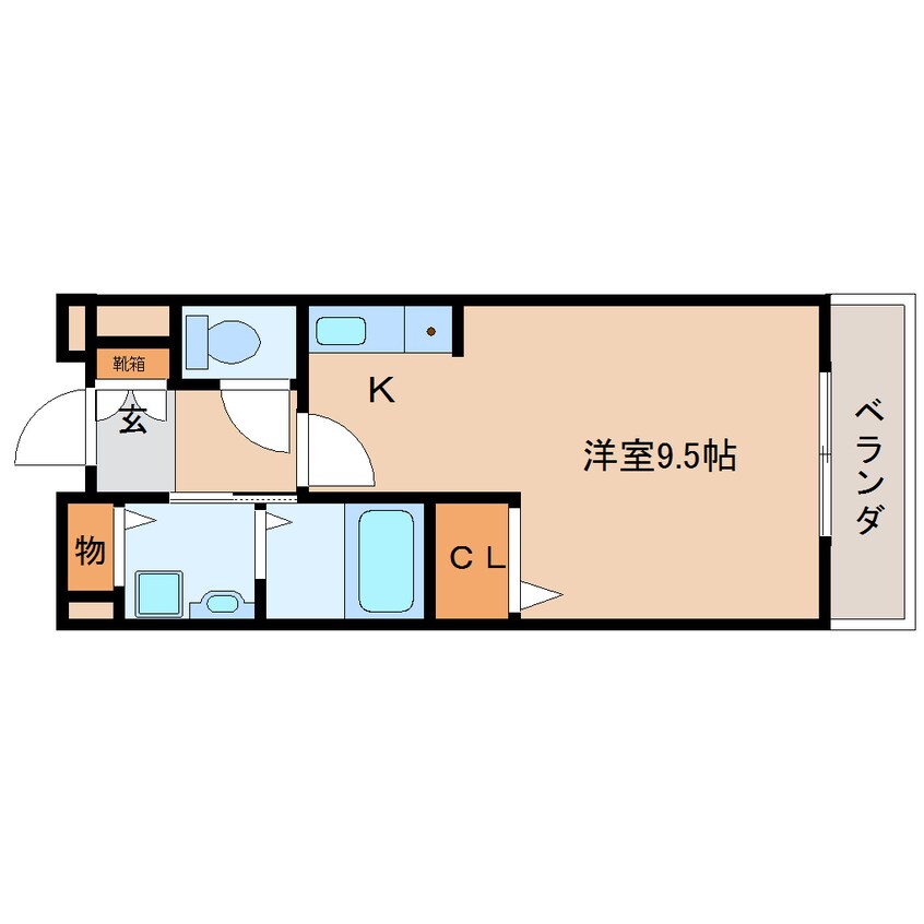 間取図 近鉄京都線/新祝園駅 徒歩7分 2階 築21年