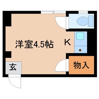 間取図 近鉄難波線・奈良線/大和西大寺駅 徒歩5分 1階 築44年