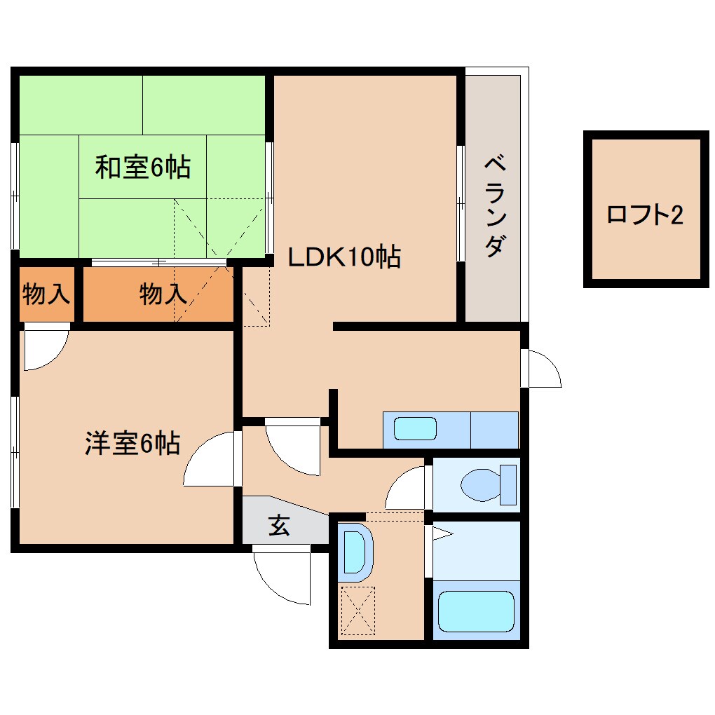 間取り図 近鉄京都線/高の原駅 徒歩18分 2階 築31年